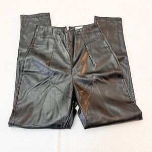 Princess Polly Black Faux Leather Skinny Pants SZ 2